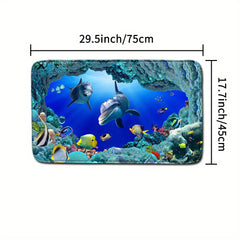 The Ocean Dolphins Waterproof Shower Curtain And Blanket Set