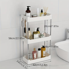 1pc Kitchen Gap Storage Shelf Toilet Narrow Small Storage Basket Cabinet