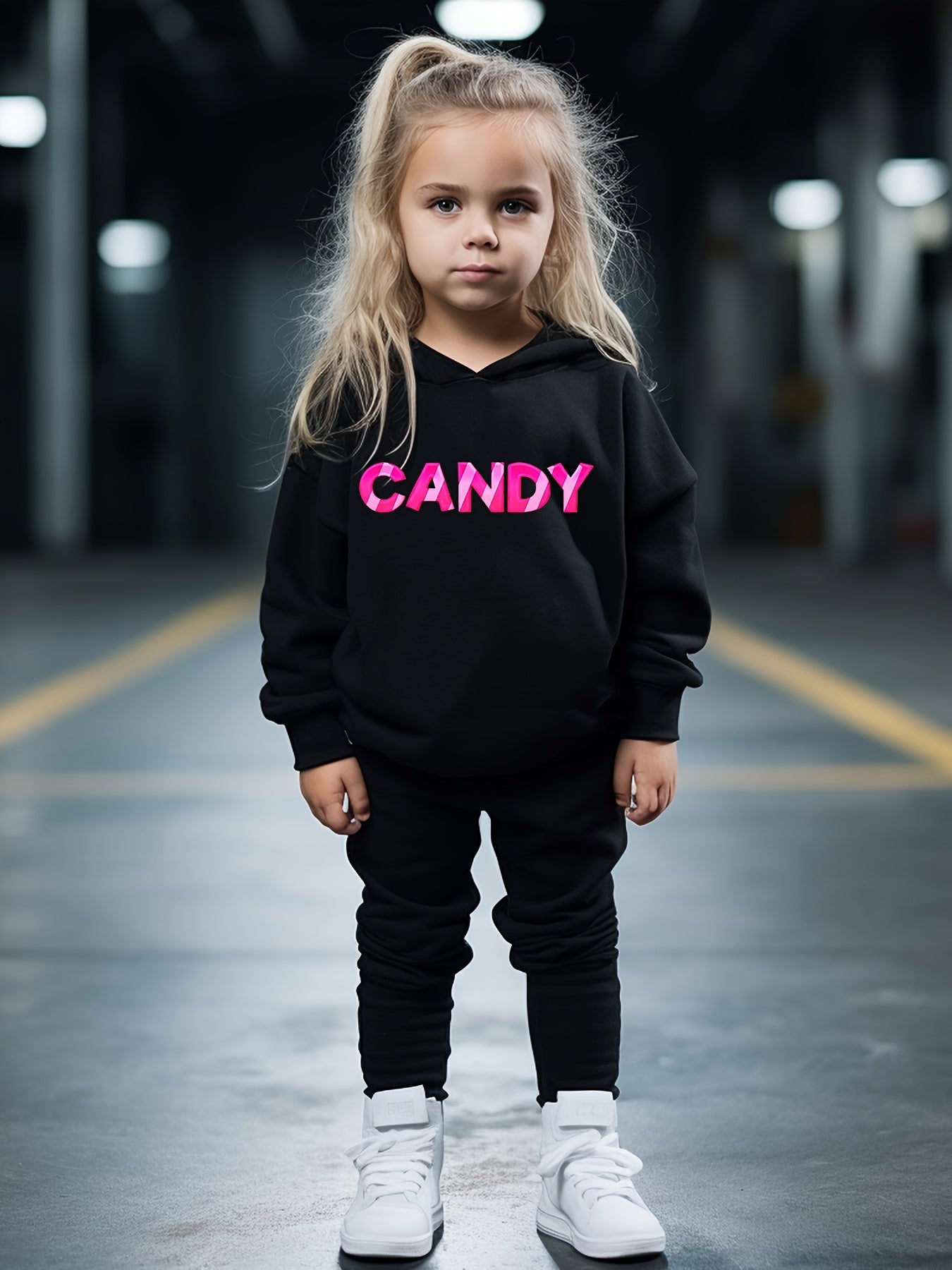 OERYUI Candy Print Hoodies Pants Set For Spring Fall Sports