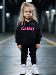 OERYUI Candy Print Hoodies Pants Set For Spring Fall Sports