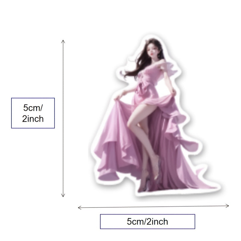 100pcs Girls Formal Dress PVC Waterproof Stickers Pack For Kids