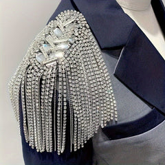 Glass Tassel Epaulettes for Men's Suits