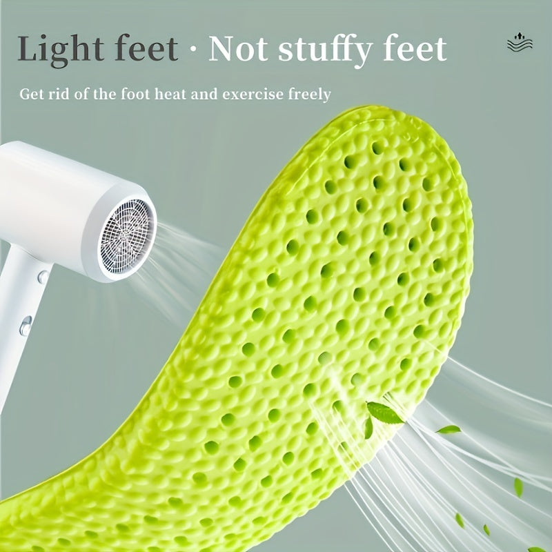 Wormwood Deodorant Insoles Soft PU Sport Shoes Pad Cushioning Inserts
