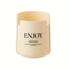 Cream Pen Holder Desktop Storage Bin Stationery Organizer