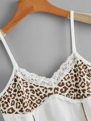 Leopard Print Crop Tank Top Y2K Sleeveless Tank Top For Summer
