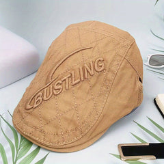 Adjustable Mens Peaked Cap With Letter Embroidery - Outdoor Sport