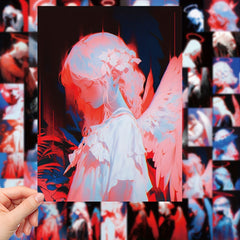 50pcs Angel Series Graffiti Stickers for Luggage Phone Cases Waterproof
