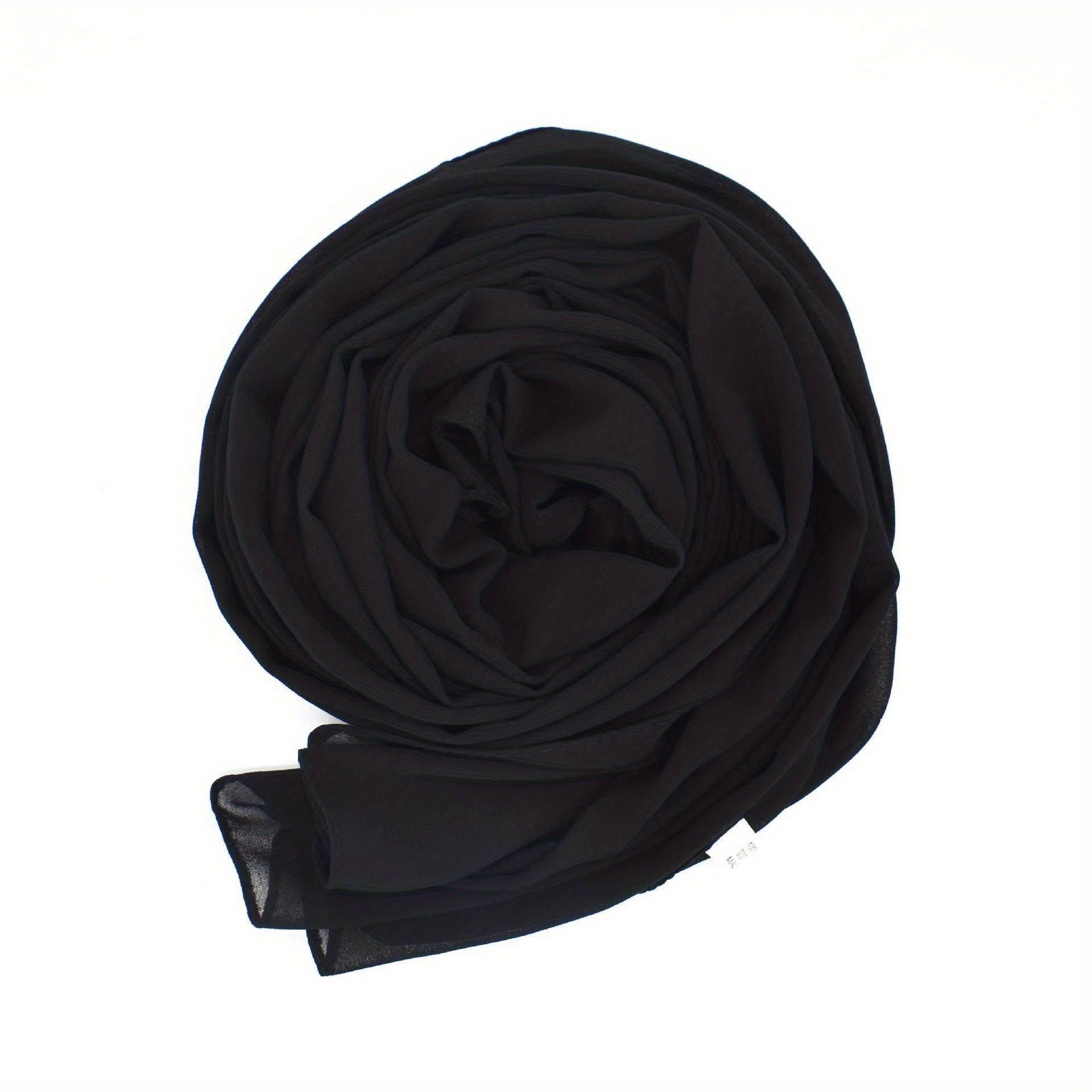 Cross Border Solid Scarf Pearl Chiffon Long Scarf Air Conditioning Scarf