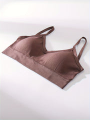 Solid Ribbed Cami Tops V Neck Sports Crop Top Women's Lingerie & Underwear