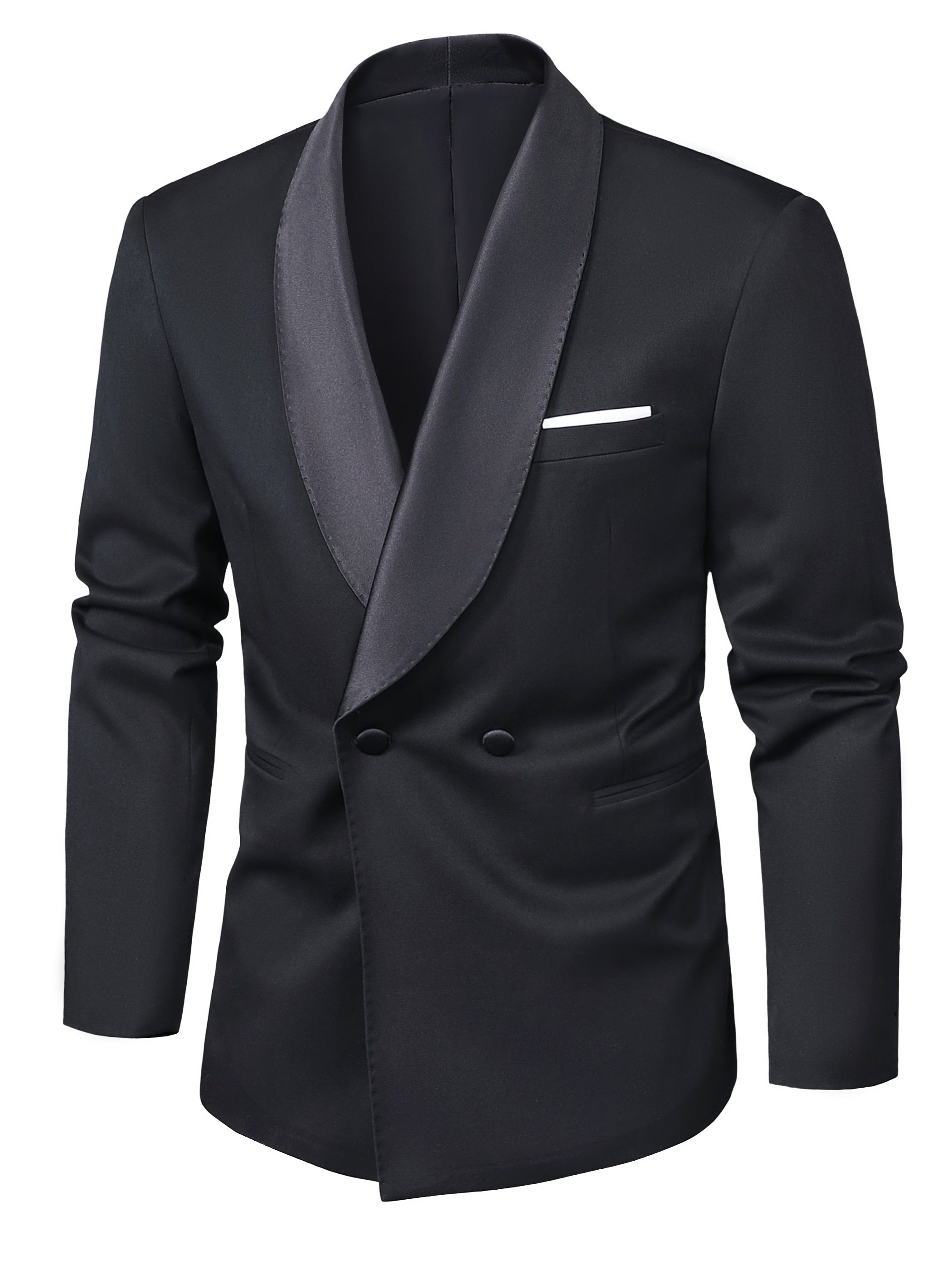 Men's Shining Lapel Tuxedo Jacket for Wedding Banquet