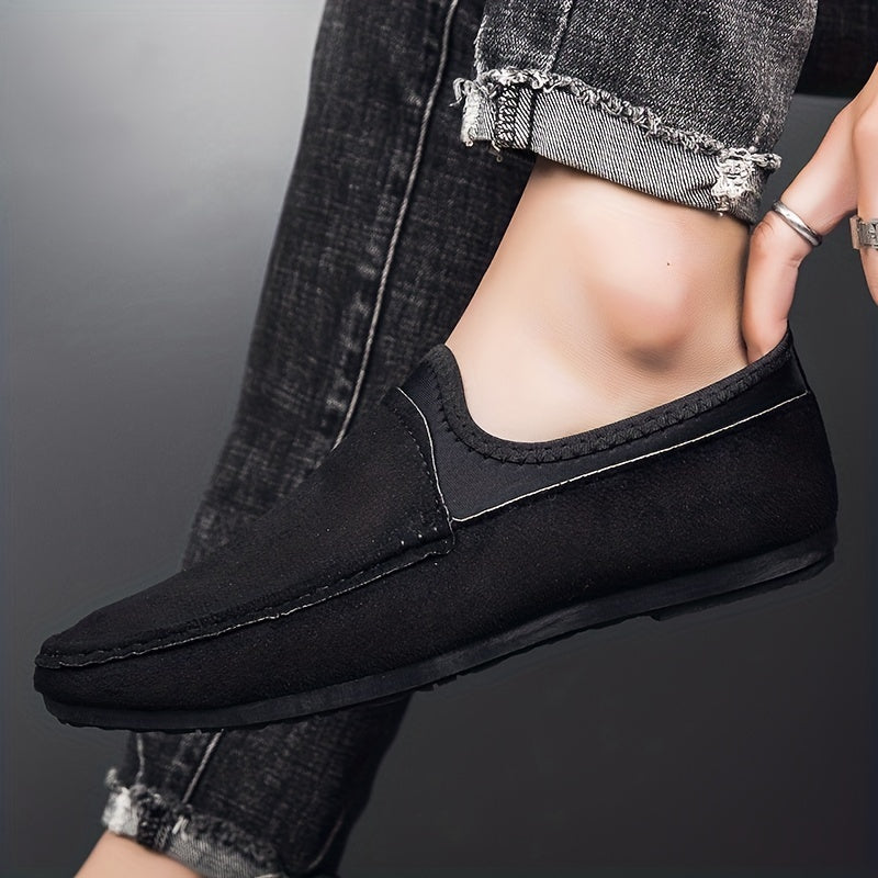 Men's Suede Loafer Shoes Comfy Slip On Moccasin Shoes