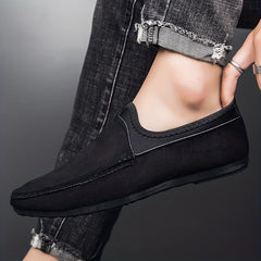 Men's Suede Loafer Shoes Comfy Slip On Moccasin Shoes