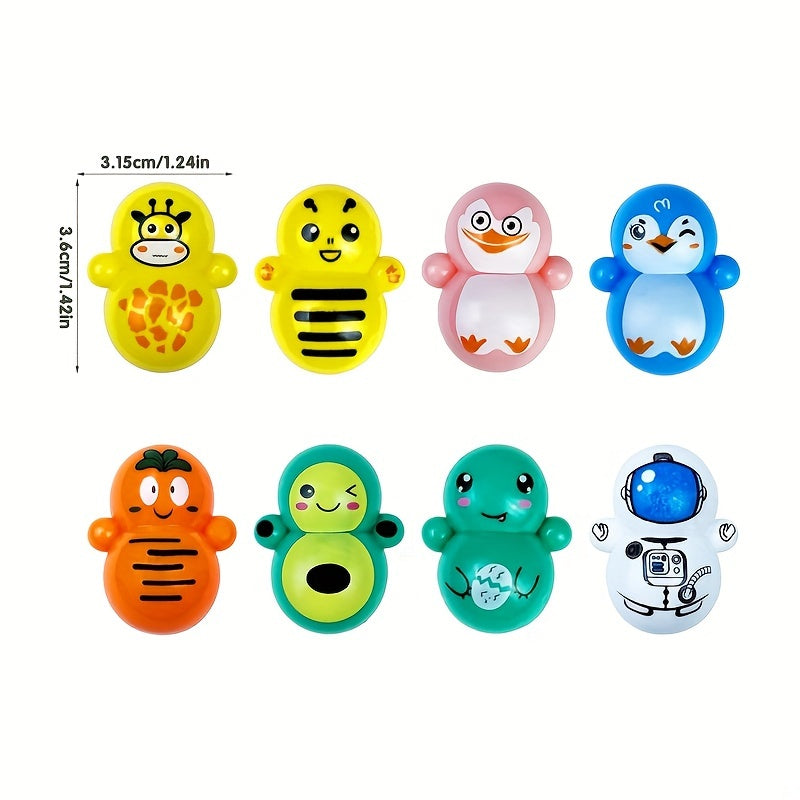 30pcs Cartoon Animal Mini Tumbler Toys for Party Decor
