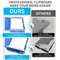 Plastic A4 Clips Board w/ Pen Holder 8.5X11 Clipboard
