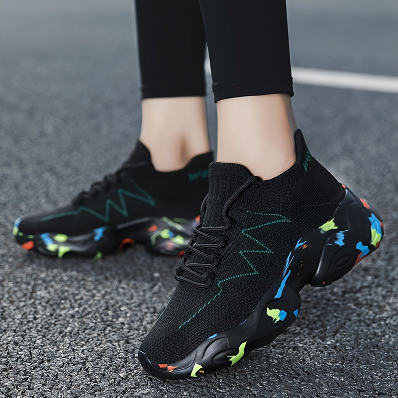Women's Lace up Breathable Running Shoes Lightweight Sports Sneakers