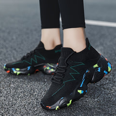 Women's Lace up Breathable Running Shoes Lightweight Sports Sneakers