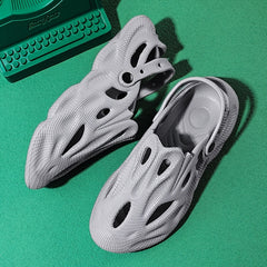 Men's Non-slip Hollow Clogs Sandals Grey