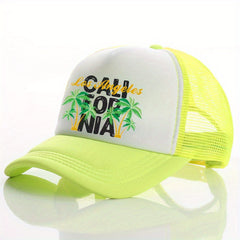 Summer Multicolor Hat Tree Letter Print Mens Peaked Cap