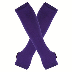 Y2K Knitted Fingerless Gloves Long Sleeves