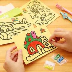 10pcs Sand Painting Set For Kids DIY Colorful Sand Making Educational Gift
