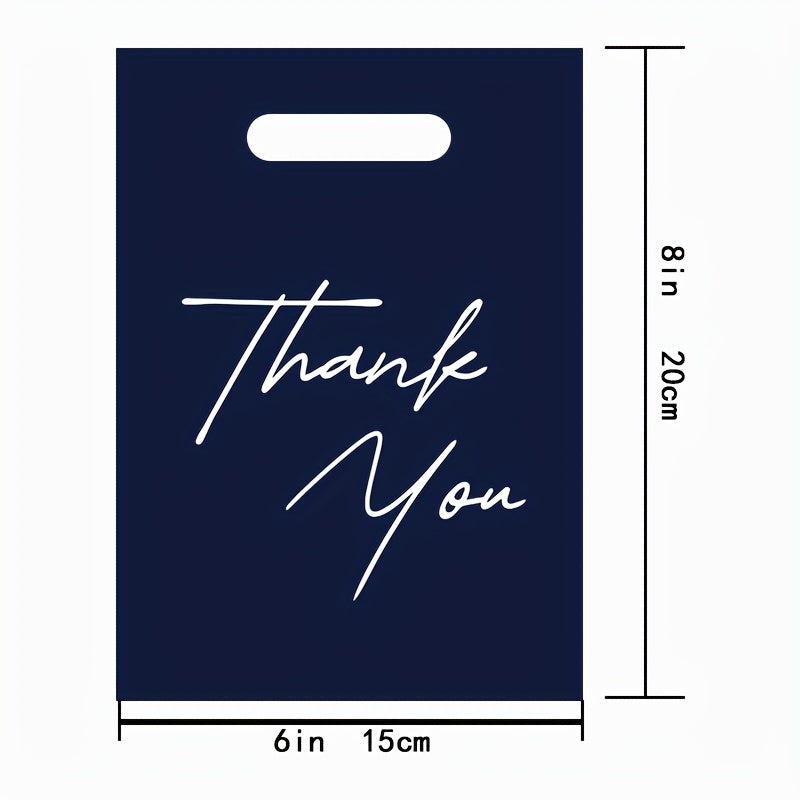 100pcs Thank You Retail Shopping Bag Reusable Plastic Merchandise Bag