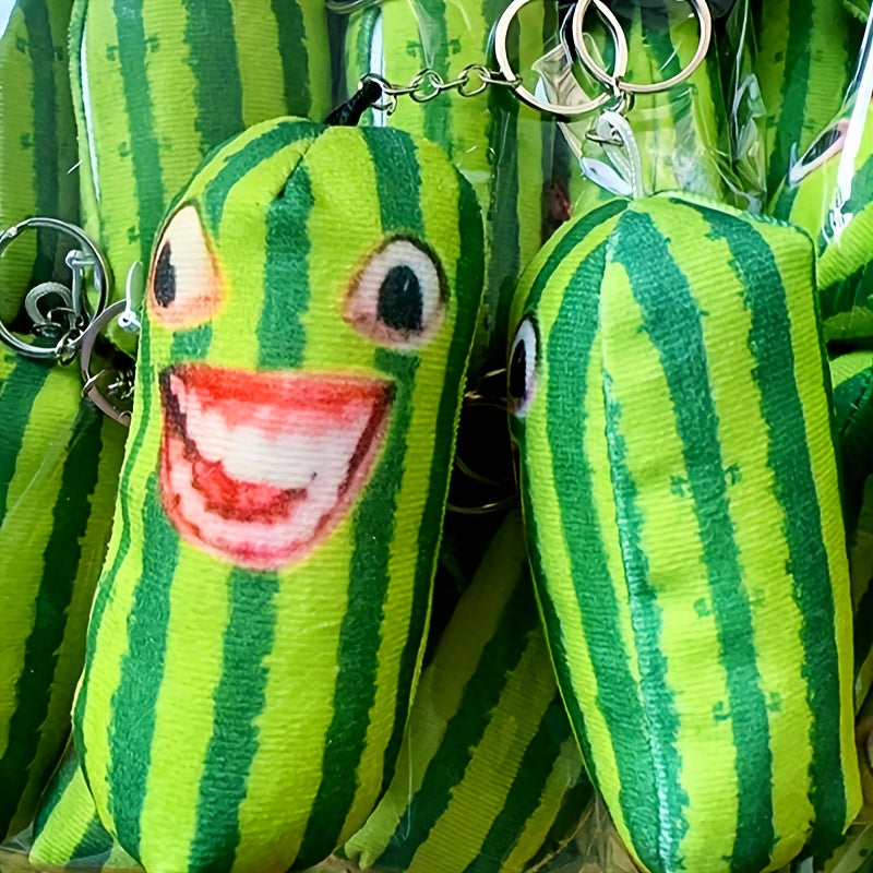 Watermelon Strip Sound Pendant Net Red Key Tricky Watermelon Head