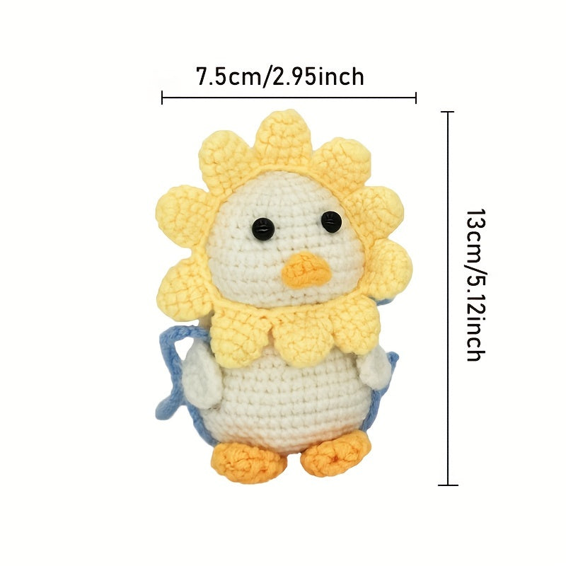 2 Red Crochet Material Sets for Travel Duck Doll with English Instruction Manual