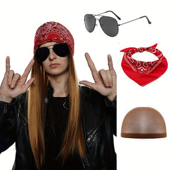 80s Metal Rock Star Wig Set for Halloween Costume
