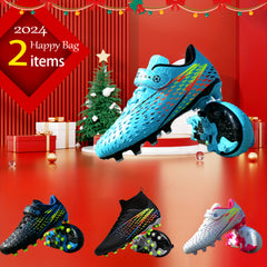 2pcs Boy's Non Slip Football Cleat With Spikes - Outdoor Soccer Cleats