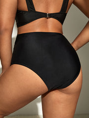 Ruched High Waisted Bikini Bottoms