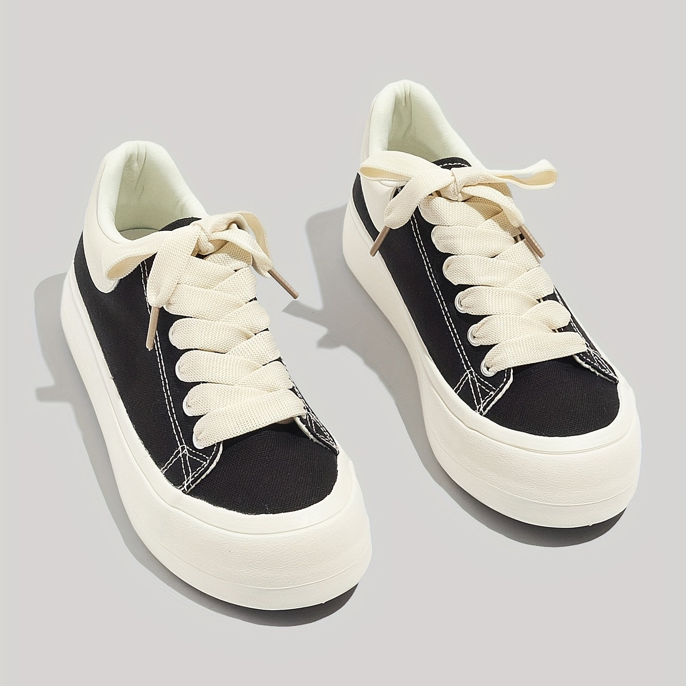 Women's Platform Canvas Low Top Sneakers