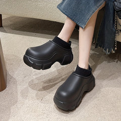 Plush Lined Slip On Clogs, Warm Fuzzy Sandals, Wear-Resistant Sole