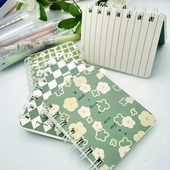 4pcs A7 Retro Neon Flower Series Coil Notebook Small Book