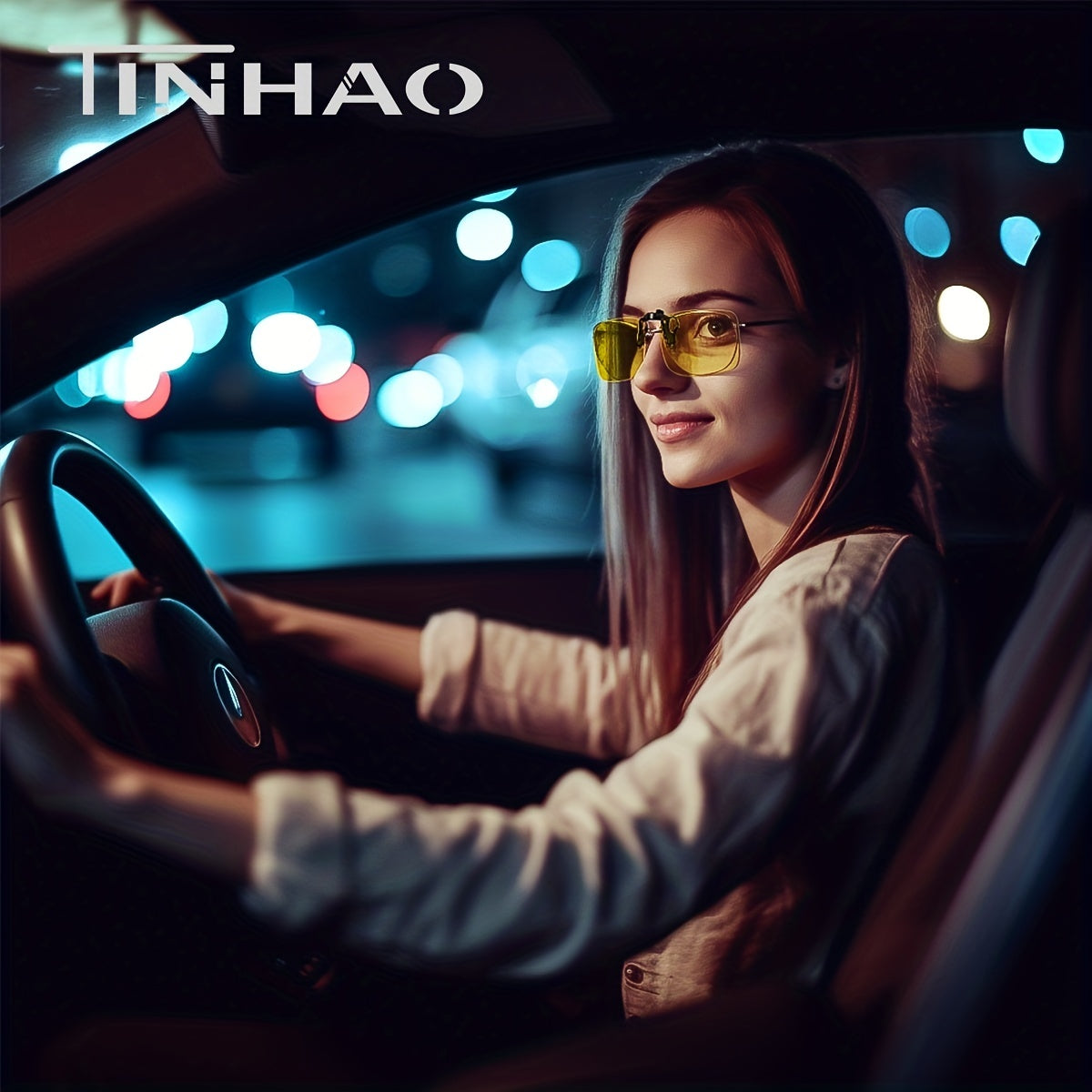 TINHAO Clip On Sunglasses Daytime & Night Vision Lenses