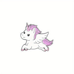 Unicorn Pattern Brooch Pink Skull Horse Collar Pin Decorative Accessories