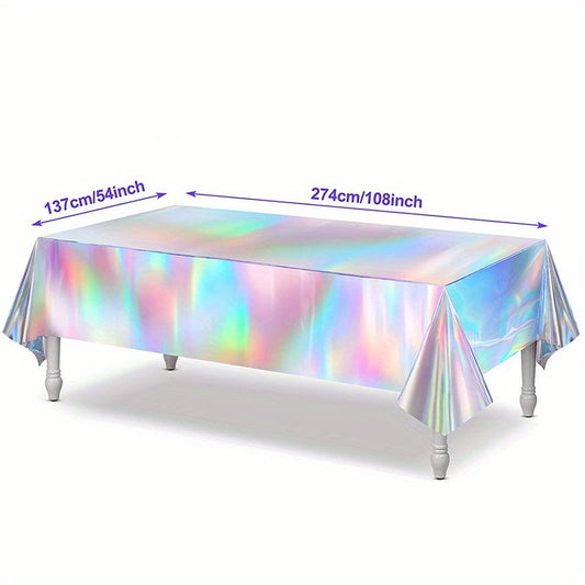 Rainbow Theme Party Tablecloth for Birthday Wedding Christmas Celebrations
