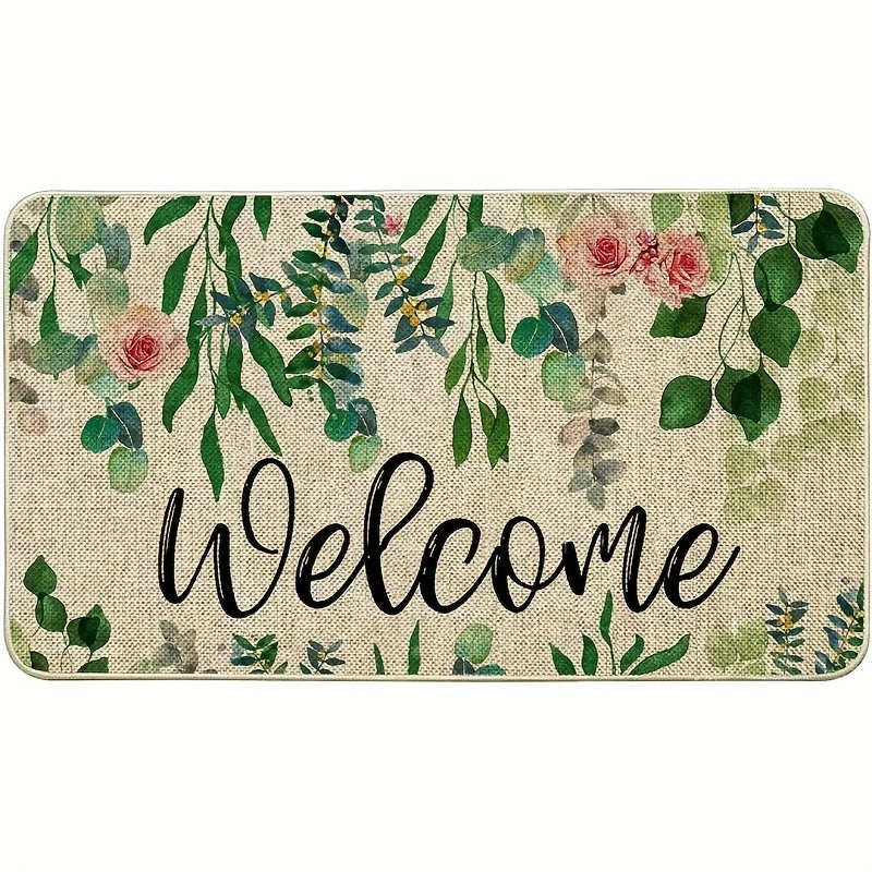 Eucalyptus Leaf Door Mat Non Slip Durable Entrance Mat