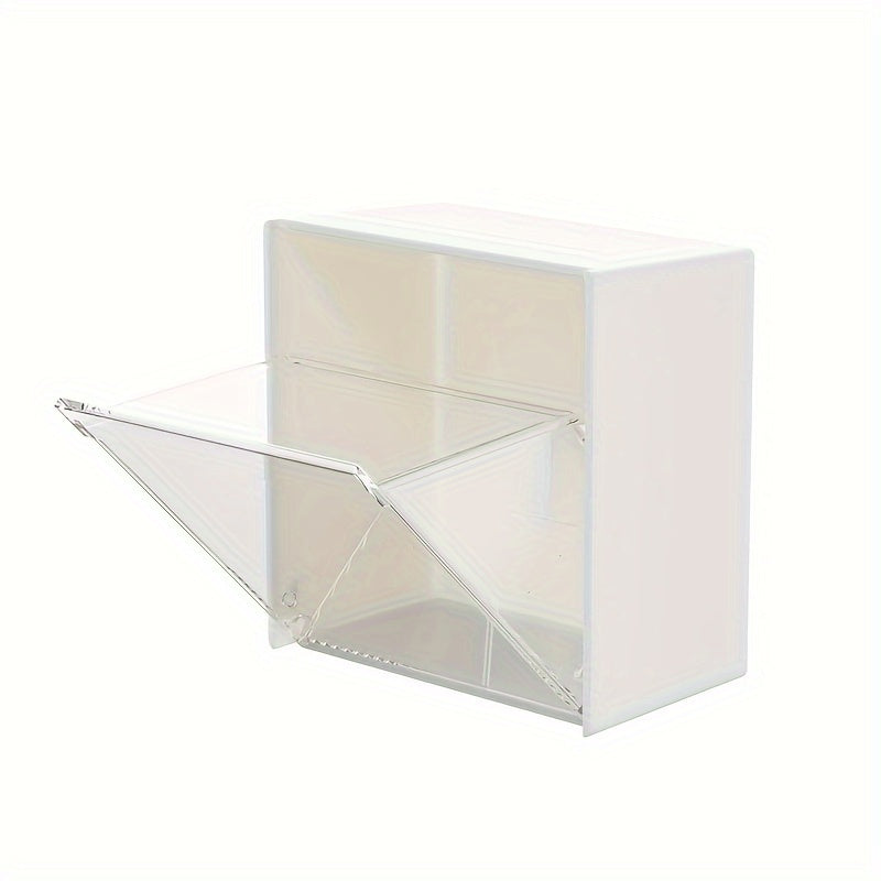 Wall Mounted Flip Storage Case Waterproof Cotton Swab Box