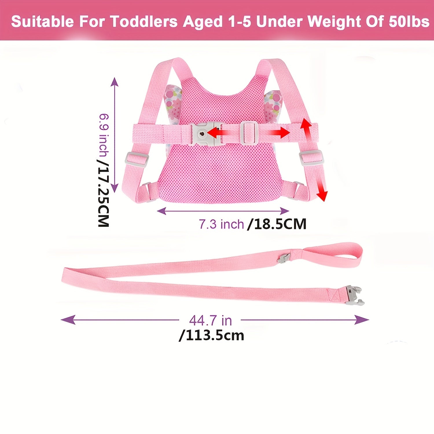 Girl's Butterfly Safety Harness Leash Set Anti Lost