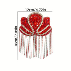 Glittered Fringe Shoulder Titles for Performance Wear