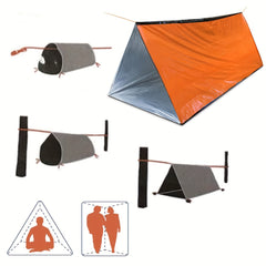 Portable First Aid Tent for 2 People Waterproof Windproof Warm Emergency Shelter