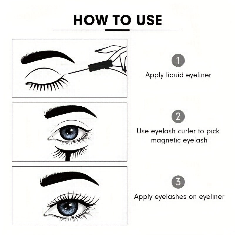 4 Pairs 3D Faux Mink Eyelashes Natural Look Cat Eye Wispy Lashes