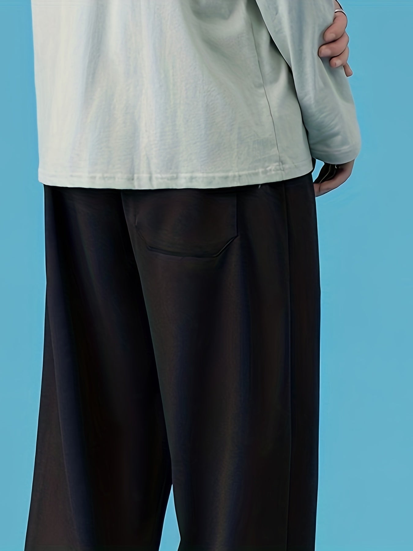 Men's Solid Stretch Sweat Pants with Zipper