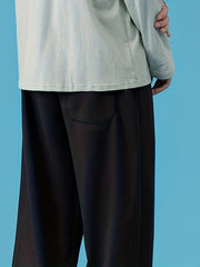 Men's Solid Stretch Sweat Pants with Zipper