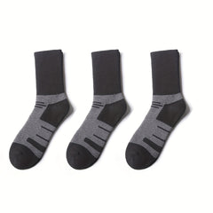 6 Pairs Men's Moisture Wicking Hiking Socks - Cushioned Crew Socks