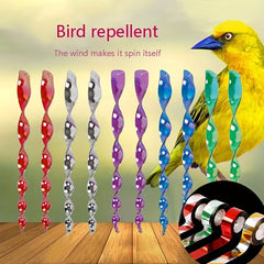 4pcs Spiral Bird Repellent Sticks - Keep Birds Away from Garden