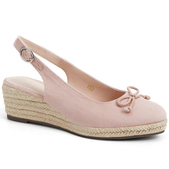 Women's Platform Espadrille Sandals Closed Toe Slingback Wedge Shoes