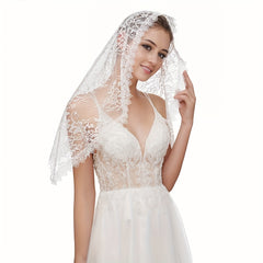Women's Lace Veil Sheer Tulle Bridal Veil for Weddings