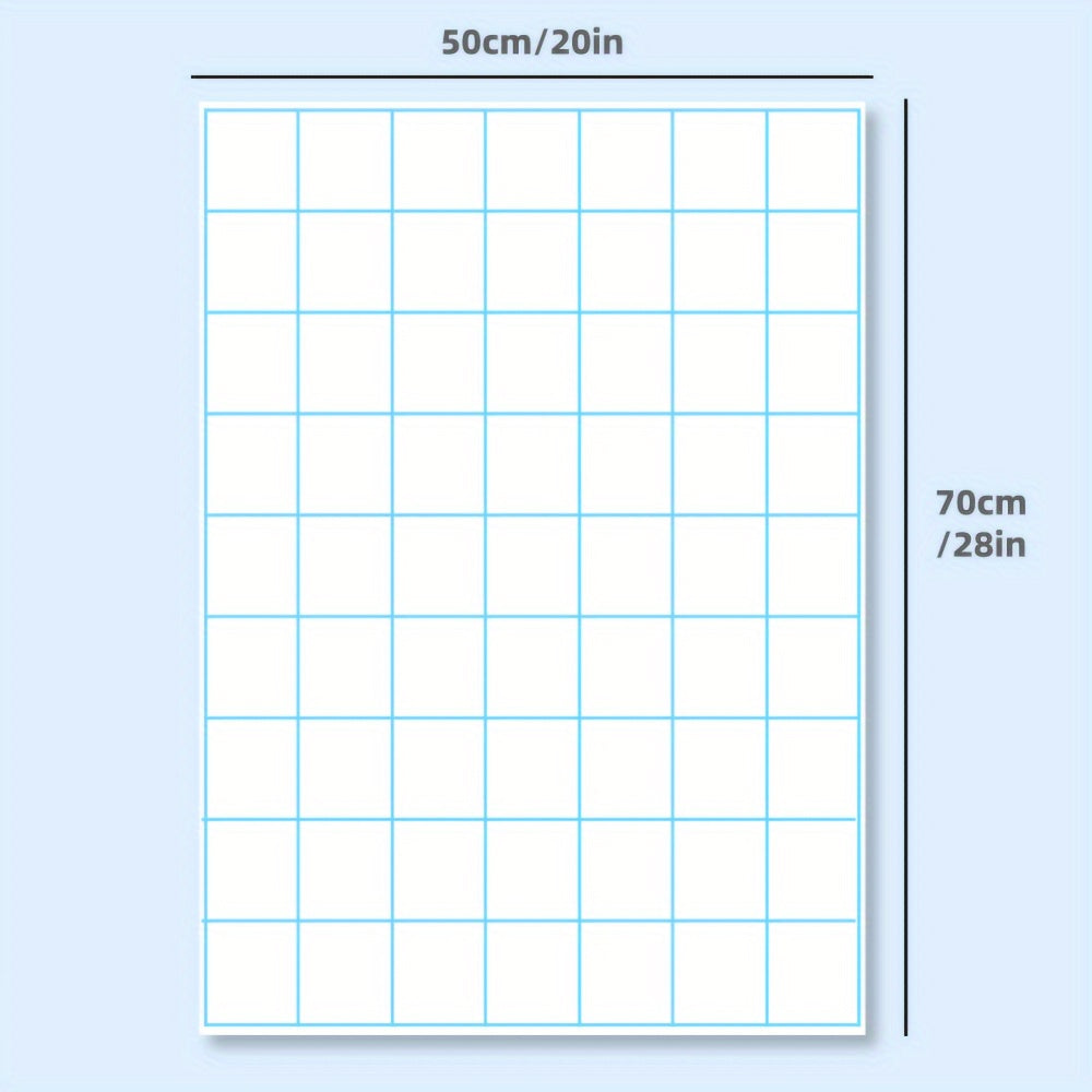 2pcs 20x28Inch Laminated Quadrille Grid Posters Sets