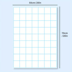 2pcs 20x28Inch Laminated Quadrille Grid Posters Sets